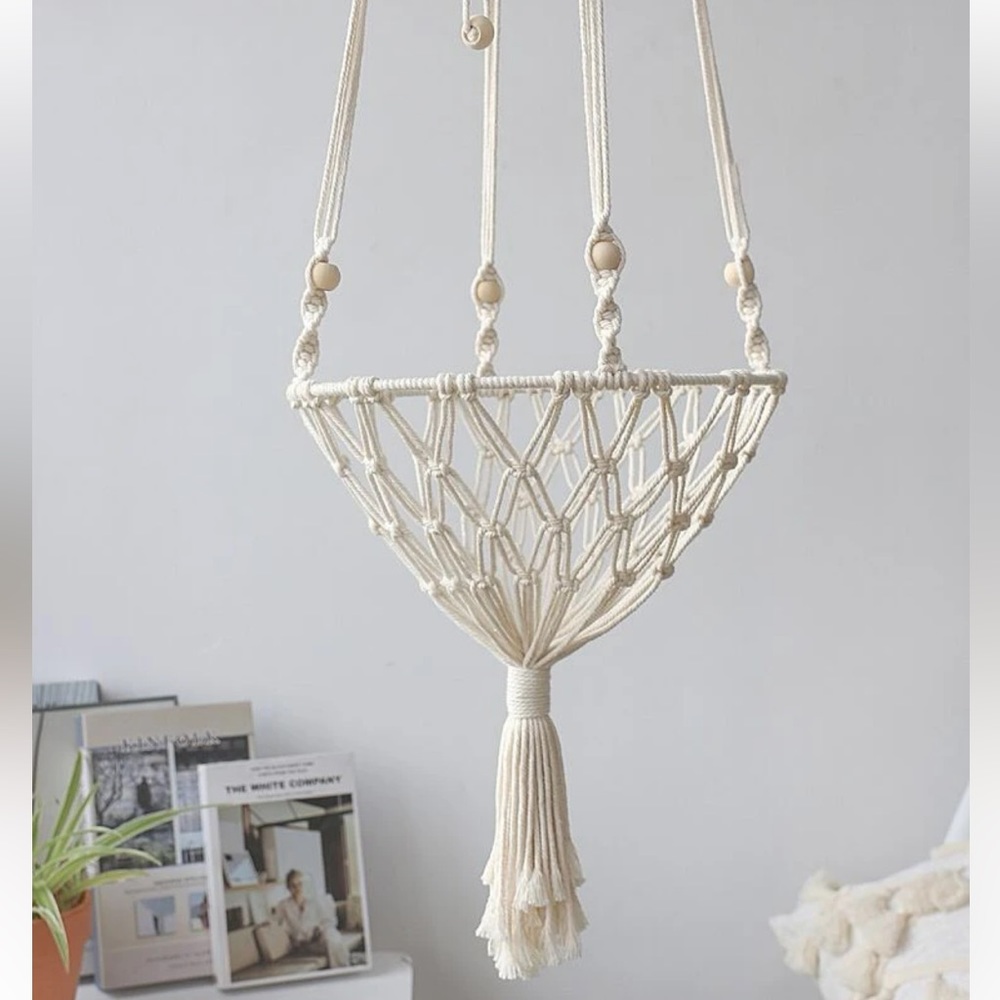Retro Boho Macramé Wall Hanging Basket - Picture 8 of 8